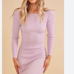 NWOT XL F21 lavender knit dress